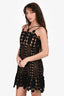 Self Portrait Black/Beige Lace Mini Dress Size 6