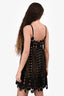 Self Portrait Black/Beige Lace Mini Dress Size 6