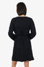 Diane von Furstenberg Black Wool/Mohair Belted Coat Size M