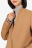 Stella McCartney Brown Wool Blend Button Front Mid-Length Coat Size 42