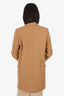 Stella McCartney Brown Wool Blend Button Front Mid-Length Coat Size 42