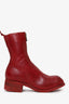 Guidi Red Leather PL2 Zip-Up Fitted Boots Size 37
