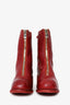 Guidi Red Leather PL2 Zip-Up Fitted Boots Size 37