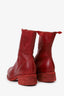 Guidi Red Leather PL2 Zip-Up Fitted Boots Size 37