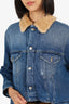 Golden Goose Blue Denim Faux-Fur Jacket Size S