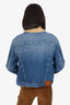 Golden Goose Blue Denim Faux-Fur Jacket Size S