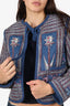 Sea New York Blue Valeria Quilted Patchwork Printed Jacket Size S