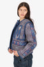 Sea New York Blue Valeria Quilted Patchwork Printed Jacket Size S