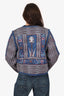 Sea New York Blue Valeria Quilted Patchwork Printed Jacket Size S