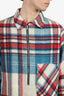 Welldone Blue/Red Wool Check Half-Zip Anorak Shirt Size 2 Mens