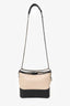 Pre-Loved Chanel™ 2018-19 Beige/Black Leather Medium Gabrielle Chain Bag