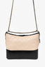 Pre-Loved Chanel™ 2018-19 Beige/Black Leather Medium Gabrielle Chain Bag