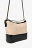 Pre-Loved Chanel™ 2018-19 Beige/Black Leather Medium Gabrielle Chain Bag