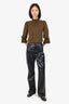 Citizens of Humanity Black Leather Lilah Flared Leg Pants Size 28