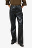 Citizens of Humanity Black Leather Lilah Flared Leg Pants Size 28