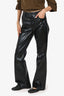 Citizens of Humanity Black Leather Lilah Flared Leg Pants Size 28