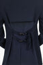 Sportmax Navy Buckled Single Breasted Blazer Size 6