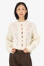 Maje Cream Wool martina Cable-knit Sweater Size 3