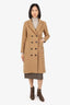 Maje Khaki Wool Galerie Double Breasted Coat Size 36
