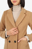 Maje Khaki Wool Galerie Double Breasted Coat Size 36