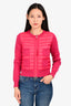 Moncler Pink Wool/Down Puffer 'Maglione Tricot Alla Coreana' Jacket Size XS
