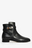 Hermès Black Leather Neo Kelly Ankle Boots Size 37