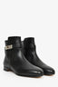 Hermès Black Leather Neo Kelly Ankle Boots Size 37
