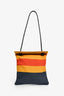 Hermès Yellow Striped Canva 'Aline' Small Tote Bag