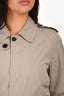 Burberry Grey Lightweight Short Trench Jacket Size 50 Mens
