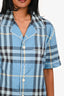 Burberry Blue Check Button Down Shirt Size S Mens