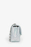 Pre-Loved Chanel™ 2024 Blue Iridescent Lambskin Mini Rectangle Flap Bag