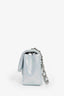 Pre-Loved Chanel™ 2024 Blue Iridescent Lambskin Mini Rectangle Flap Bag