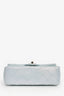 Pre-Loved Chanel™ 2024 Blue Iridescent Lambskin Mini Rectangle Flap Bag