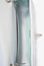Pre-Loved Chanel™ 2024 Blue Iridescent Lambskin Mini Rectangle Flap Bag
