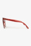 Tom Ford Pink Clear Frame Sabrina Square Sunglasses