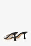 Jimmy Choo Black Logo Print Fabric Ria Sandals Size 42