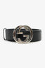 Gucci Black Interlocking G Buckle Belt Size 90/36