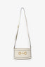 Gucci White Leather 1955 Horsebit Drawstring Bucket Bag