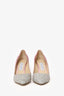 Jimmy Choo Pink and Silver Glittery Pointed Heels Size 39