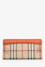 Burberry Orange/Beige Nova Check Wallet