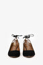 Aquazzura Black Suede 'Trinity' Lace Up Block Heels Size 39