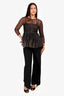 Roland Mouret Black Draped Trouser Size 2