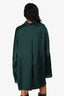 Haider Ackermann Green Silk Buttoned Shirt Dress Size 36