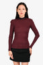 Nanushka Burgundy Ribbed Top Size XS