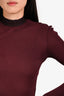 Nanushka Burgundy Ribbed Top Size XS