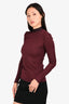 Nanushka Burgundy Ribbed Top Size XS