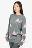 Prada 2018 Grey/Pink Whale Sweater Size 44