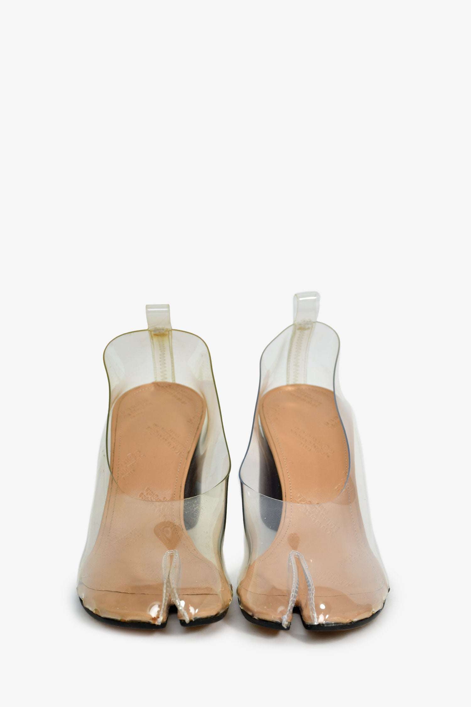 Maison Margiela Clear/Nude PVC Tabi Heels Size 36 – Mine & Yours