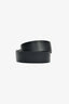 Gucci Black/Silver Leather GG Belt Size 100