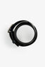 Gucci Black/Silver Leather GG Belt Size 100